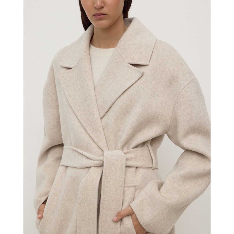 Assembly Label Ivy Wool Coat Oat Marle image number 2